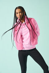 Only Play Sudadera deportiva con capucha rosa