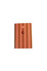 Mr. Wonderful A5 Notebook - Pink and Brown Striped printed