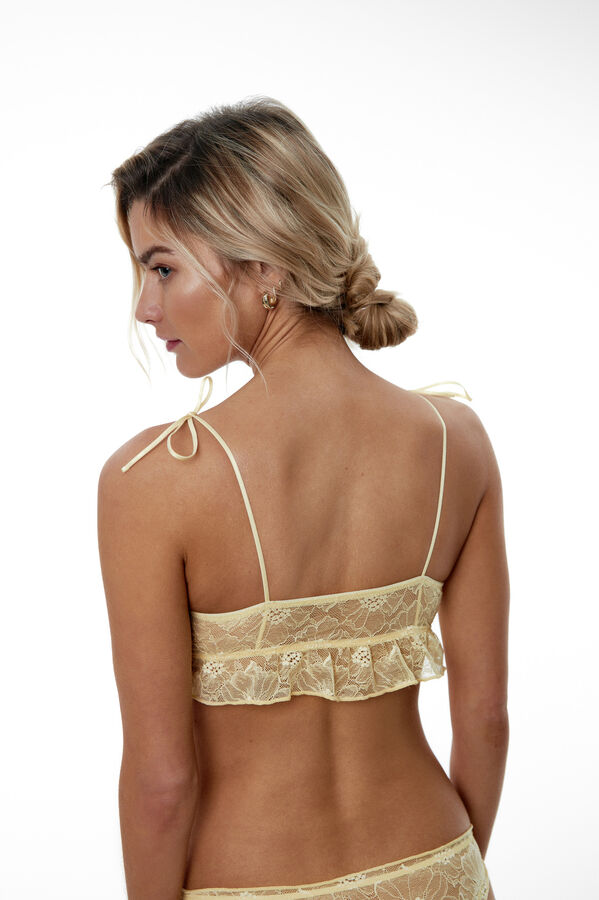 Lace crop top bra