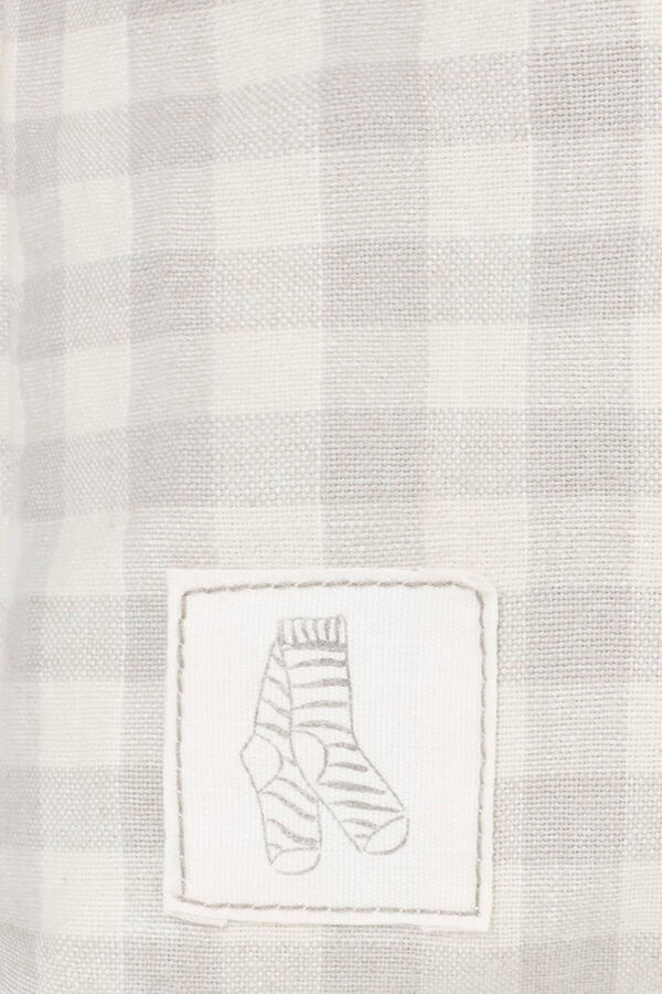 Textura Neceser de cuadros vichy coral