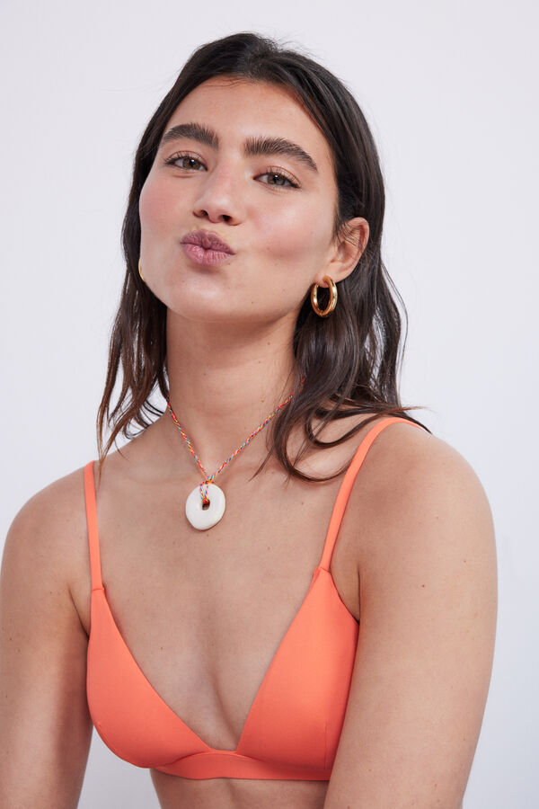Womensecret Orange triangle bikini top Narančasta