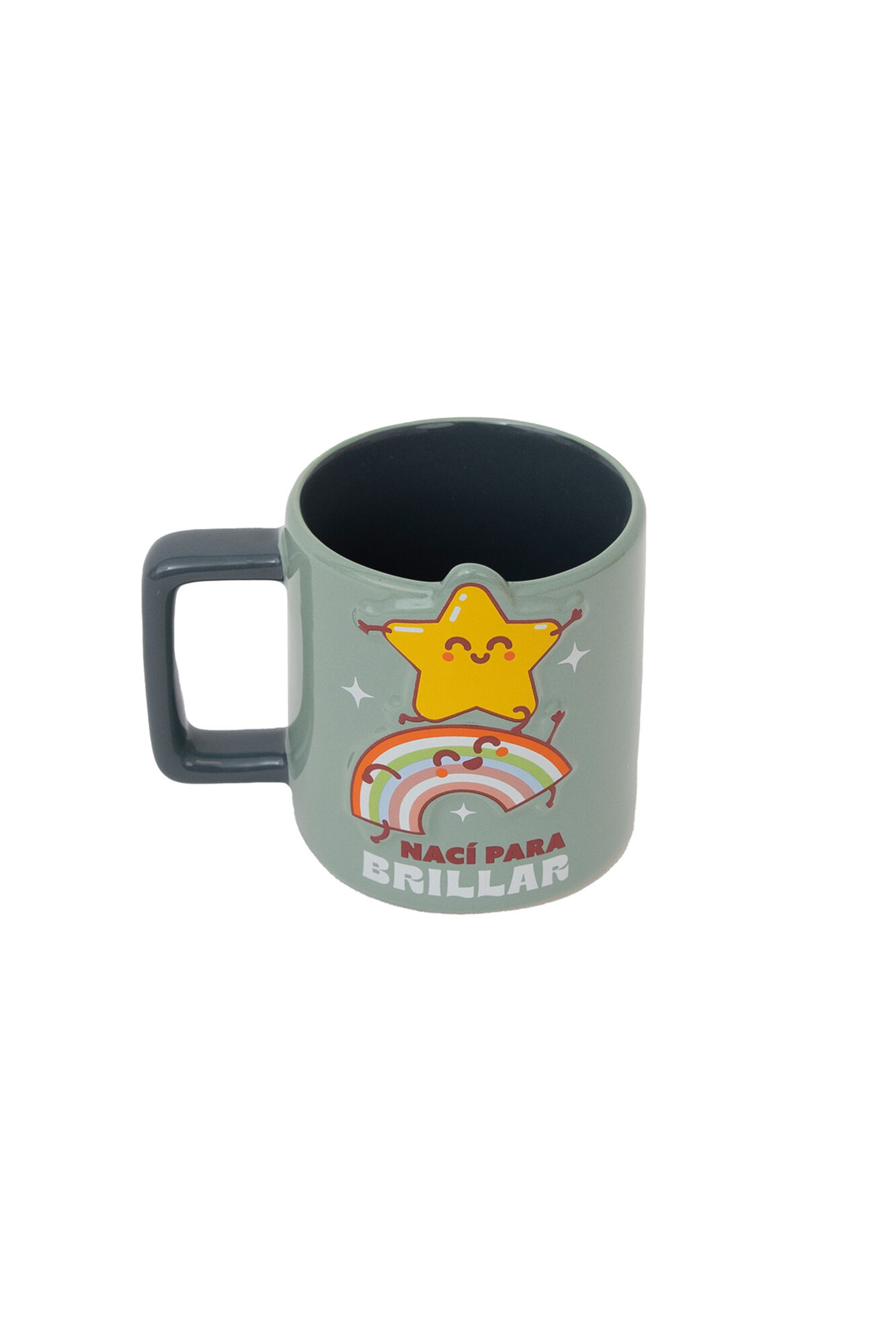 Mr. Wonderful Taza 3D estrella y arco&iacute;ris - Nac&iacute; para brillar