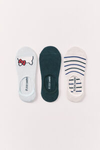 Women'secret Lot de 3 chaussettes imprim&eacute;es Hello Kitty vertes