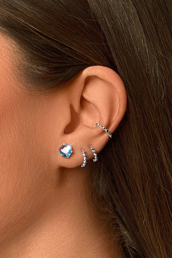 Womensecret Silver Pebbles S Single Earring szürke