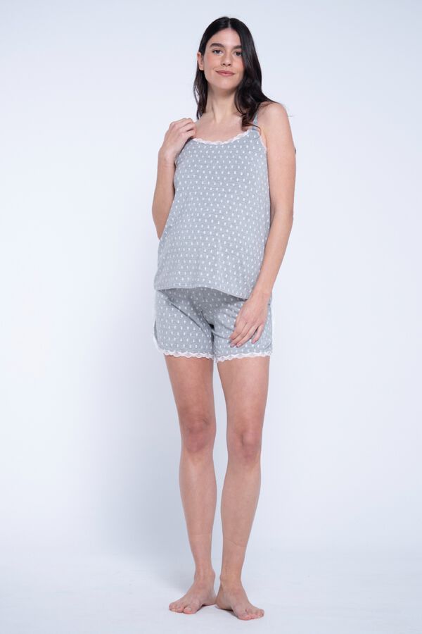 Ohma! Printed maternity pyjamas pack grey