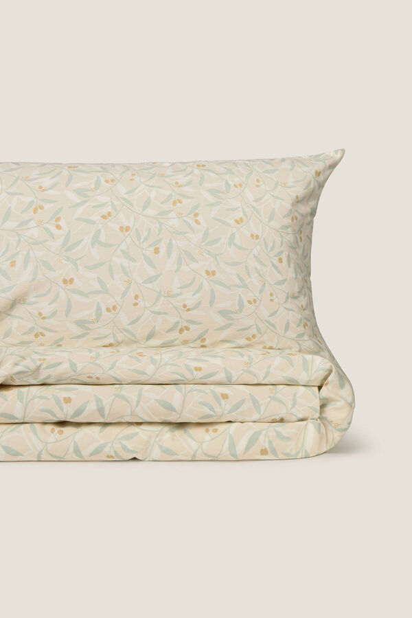 Textura Reversible printed duvet case blanc