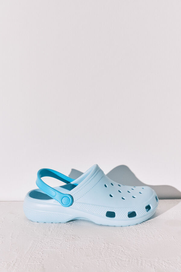 Women'secret Blue rubber clog slippers blue