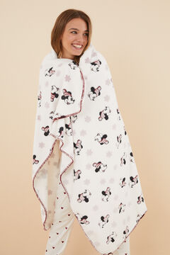 Womensecret Decke Fleece Mickey Mouse Naturweiß