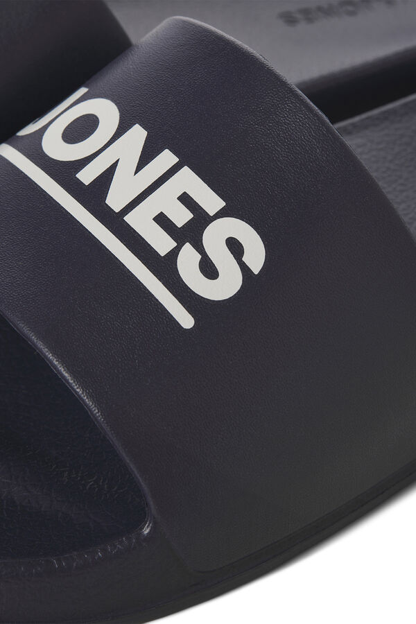 Jack & Jones Contrast logo slide sandal blue