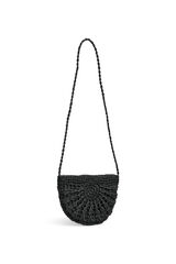 Pieces Paperstraw-Tasche mit Rei&szlig;verschluss Schwarz