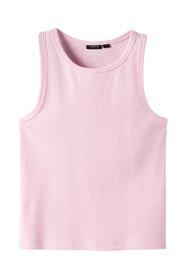 Lmtd Top sin mangas corte recto coral