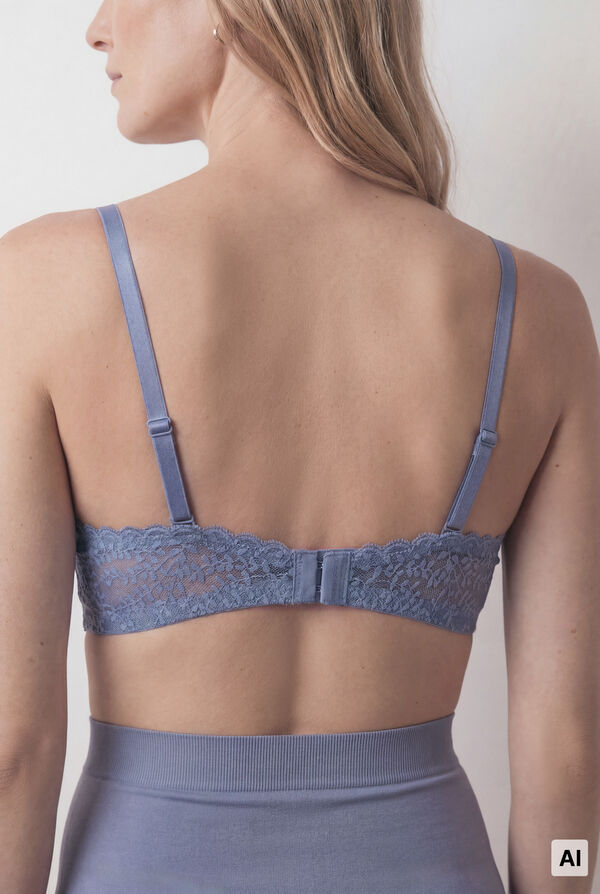 Women'secret Blue lace padded triangle maternity bra LOVELY blue