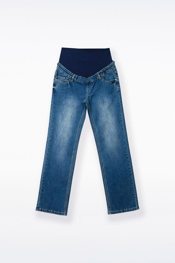 Ohma! Straight high-waist maternity jeans blue