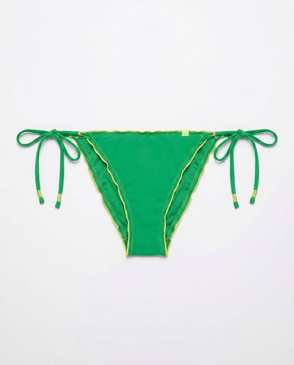 HI&BYE Green Brazilian bikini bottoms with straps green