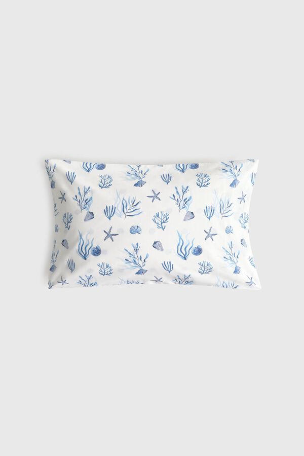 Textura Housse de coussin imprim&eacute;e bleu