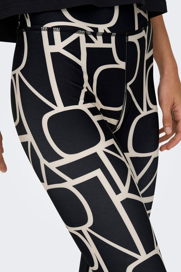 Only Play logo print leggings fekete