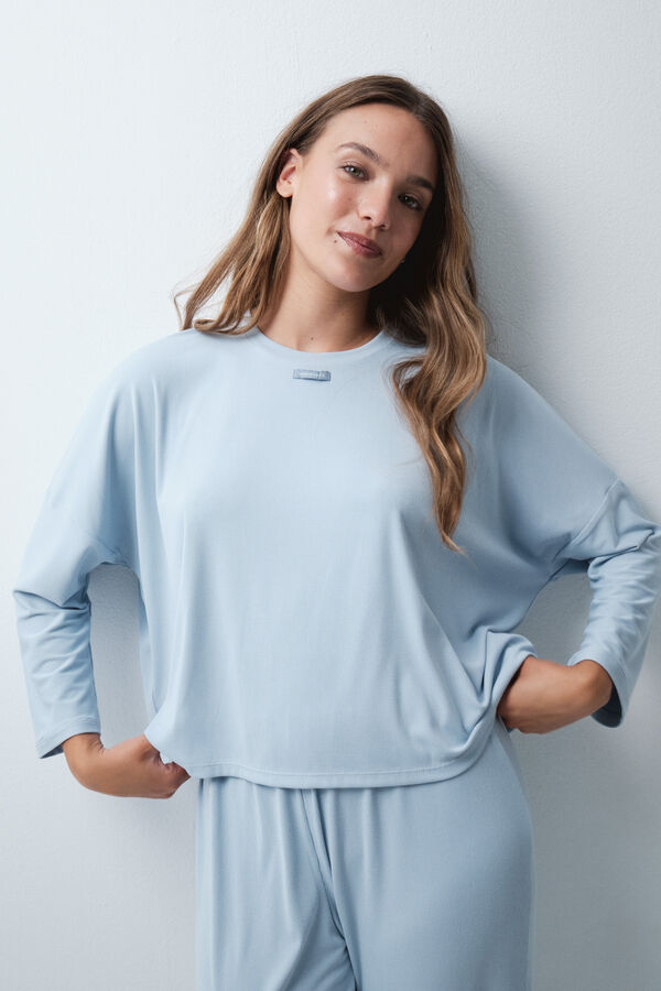 Women'secret Pyjama long c&ocirc;tel&eacute; bleu bleu