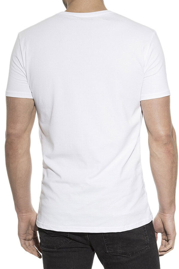 Bread & Boxers Pack 2 camisetas el&aacute;sticas cuello caja algod&oacute;n org&aacute;nico blancas blanco