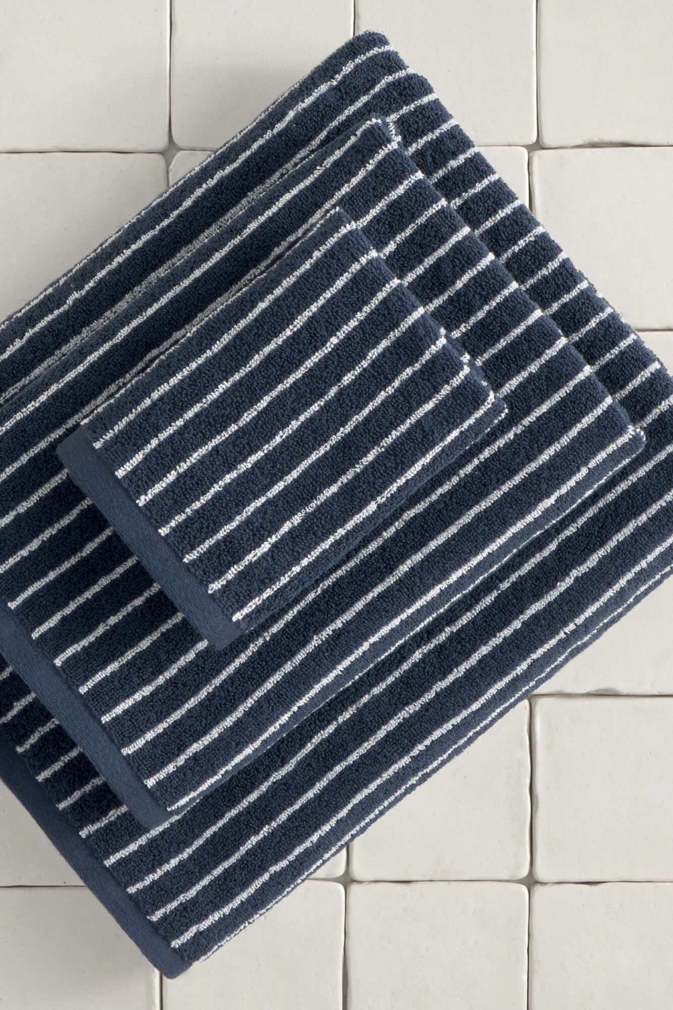 Textura Gestreiftes Frottee-Handtuch