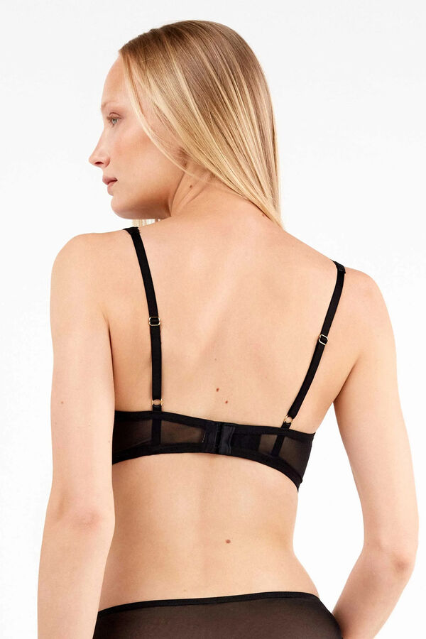 Gisela Guipure push up bralette black