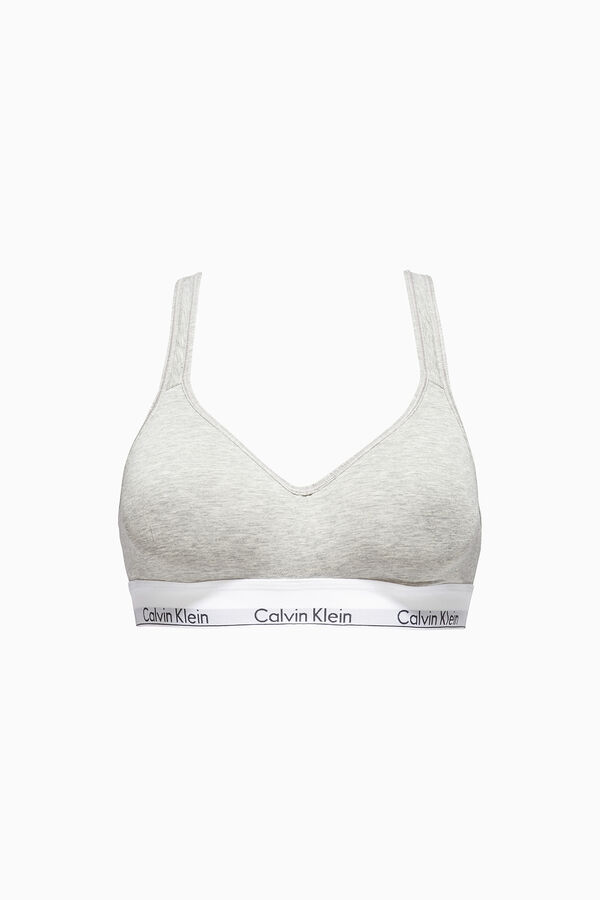 Womensecret Calvin Klein shaped cotton top with waistband Grau