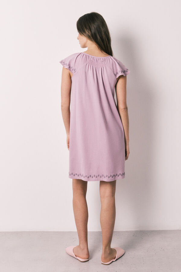 Women'secret Pink 100% cotton short nightgown pink