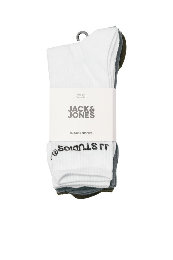 Jack & Jones 3-pack sports socks white
