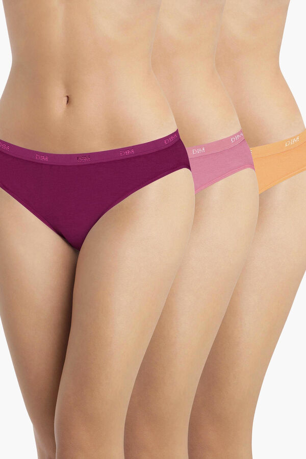 DIM Multicoloured classic 3-pack panties printed