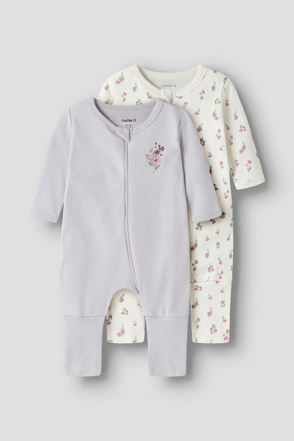 Name it Floral pyjamas pack white