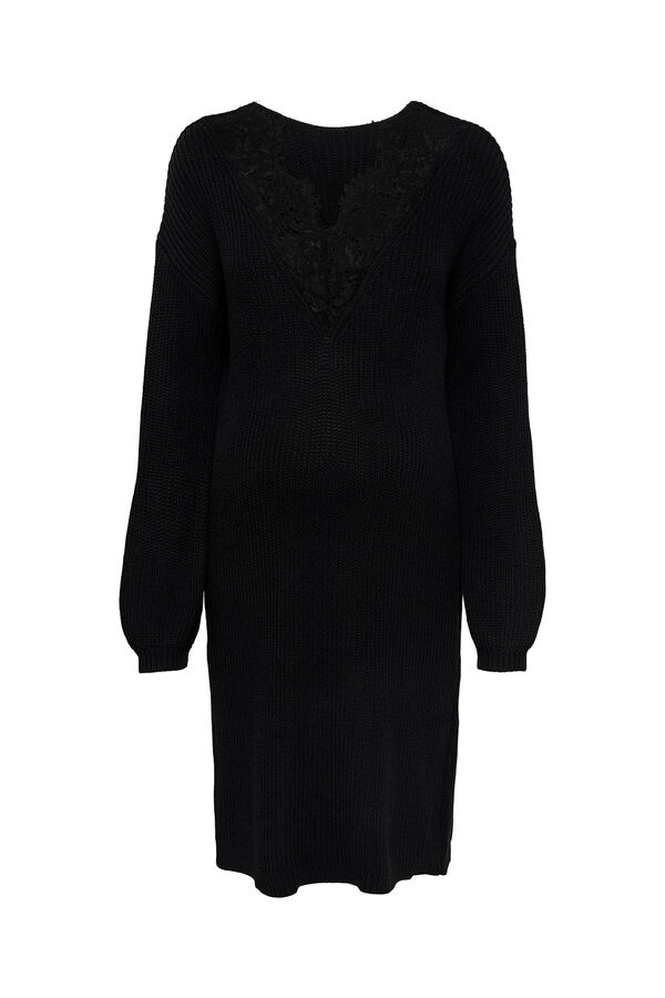 Womensecret Jersey-knit midi maternity dress noir