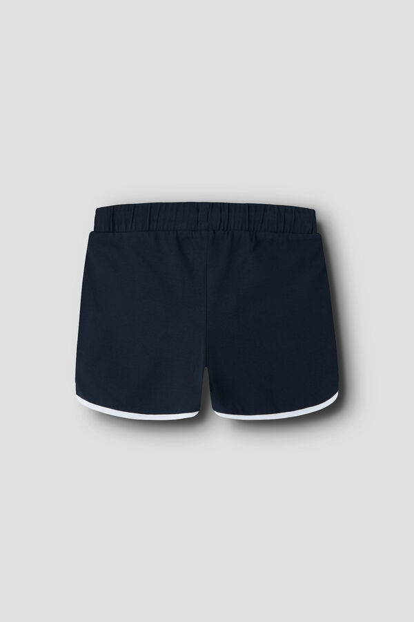 Lmtd Short deportivo cord&oacute;n ajustable ribetes B&W azul