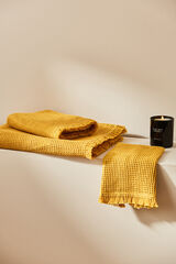 Calma House Marte mustard bath sheet printed