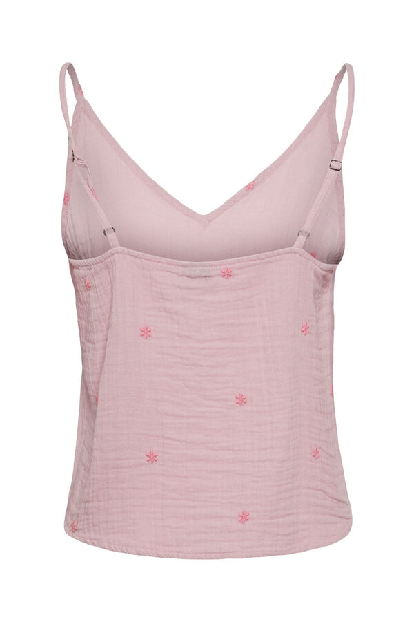 Womensecret Top de tirantes y dibujo de estrellas rosa