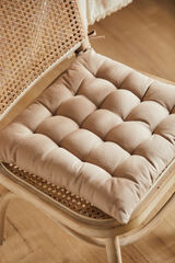 Womensecret Gavema square washable stone-coloured cotton seat cushion szürke