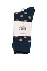 Jack & Jones Pack 3 meias estampadas azul