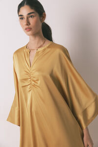 Women'secret Mustard satin caftan dress