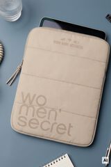 Women'secret Funda tablet acolchada beige nude