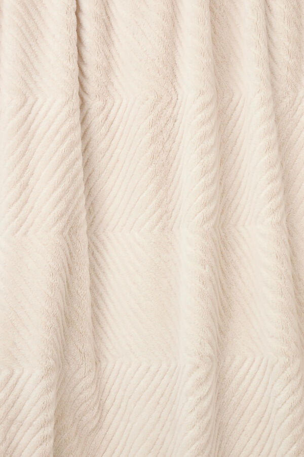 Textura Plaid fur and faux shearling grey