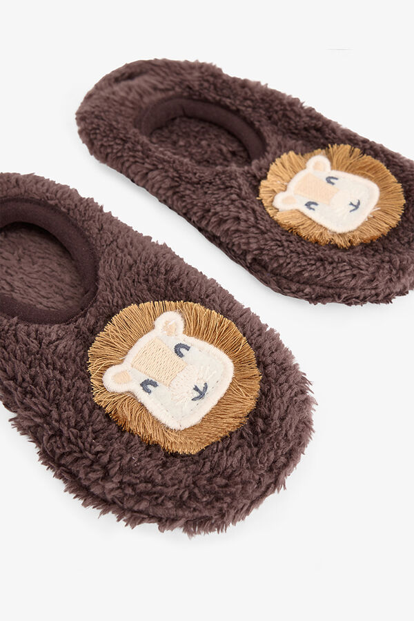 Penti Lion Non-Slip Sole Home Slippers For Boys nude