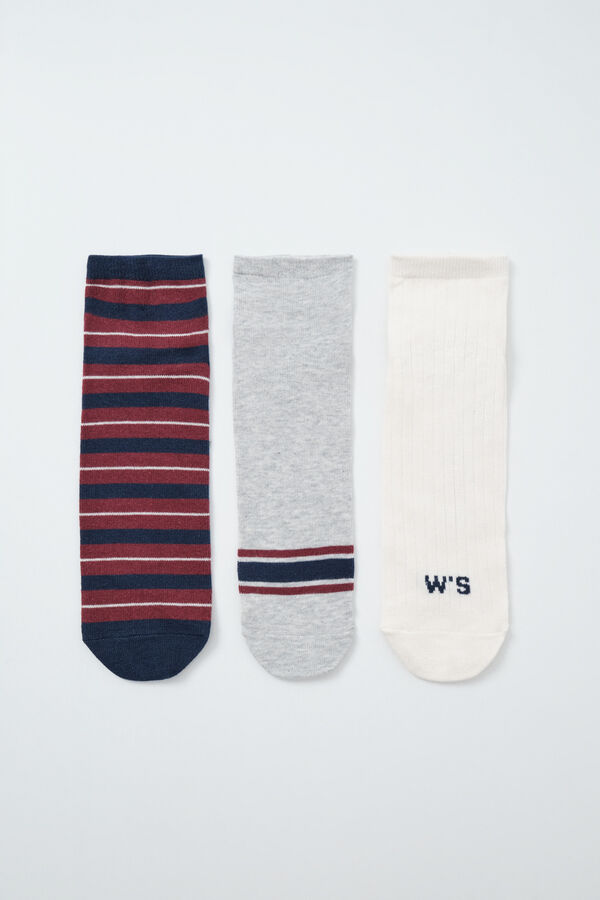 Women'secret Striped short socks 3-pack printed