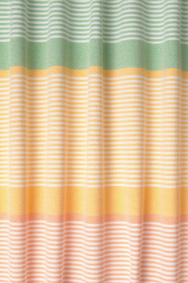 Textura T&uacute;nica de algod&atilde;o riscas estampado