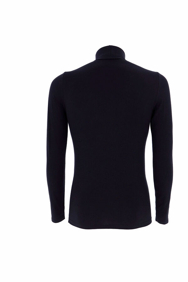Womensecret Men's thermal high neck long-sleeved T-shirt noir