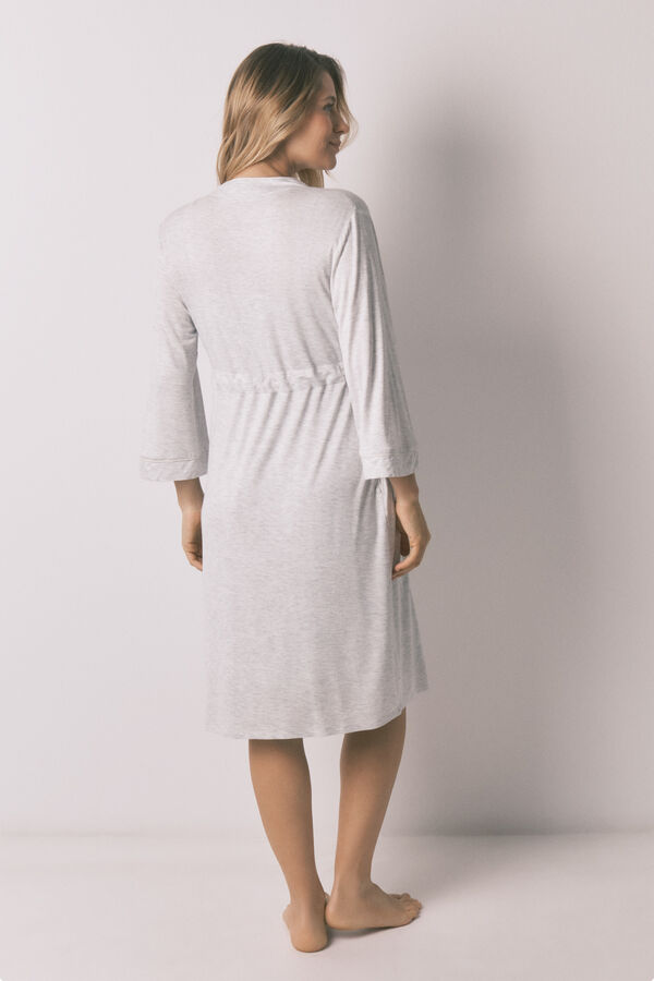 Women'secret Grey maternity belted robe grey