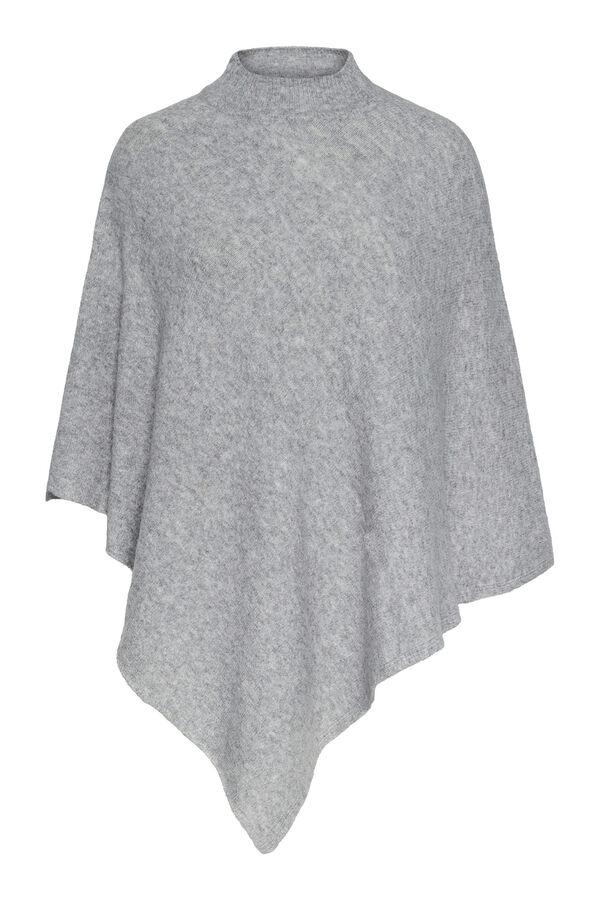 Pieces Poncho con cuello gris