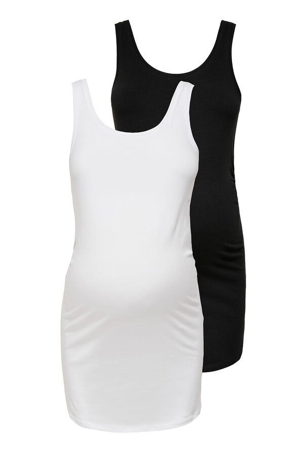Only Maternity Pack de 2 tops sin mangas maternity negro