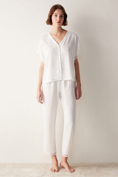 Womensecret Bridal Lace Pajama Set white