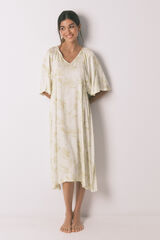 Women'secret Long printed nightgown with wide sleeves printed