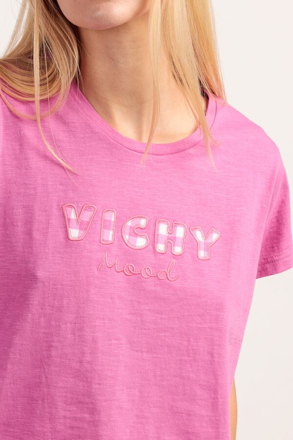 Admas Pijama corto verano vichy mood fucsia