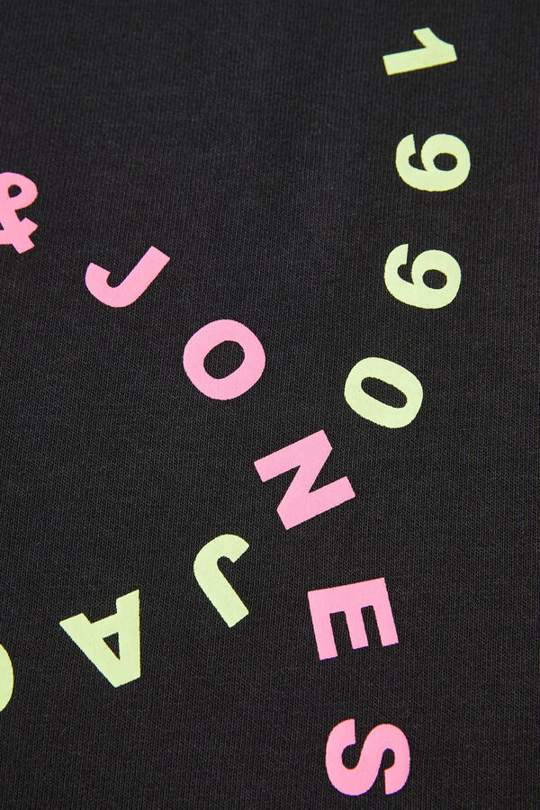 Jack & Jones Sudadera cuello redondo print trasero black