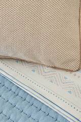 Textura Bedrucktes Satin-Bettlaken Blau